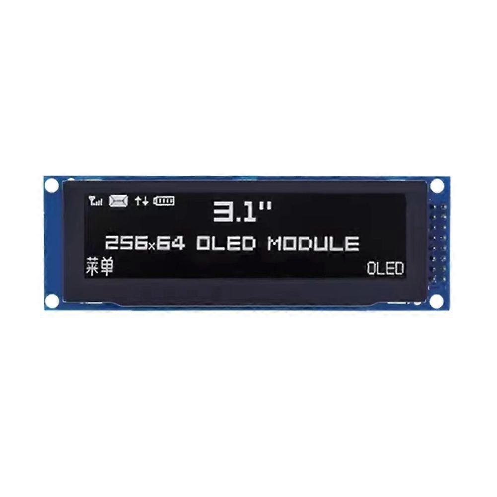 3.12" OLED Display 256x64 25664 Dots Graphic LCD Module Display Screen LCM Screen SSD1322 Controller Support SPI White