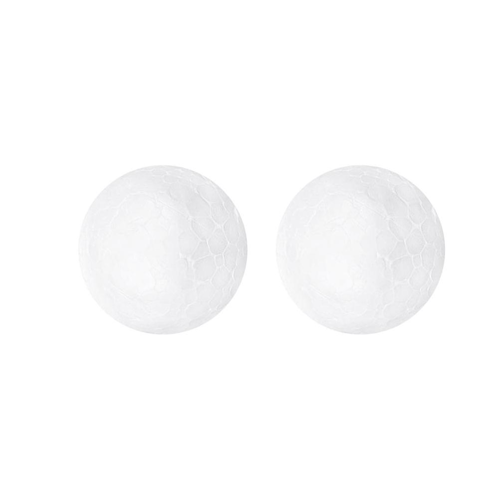 Foam Ball Solid Ball for Decoration 2Pcs White DIY Craft Material