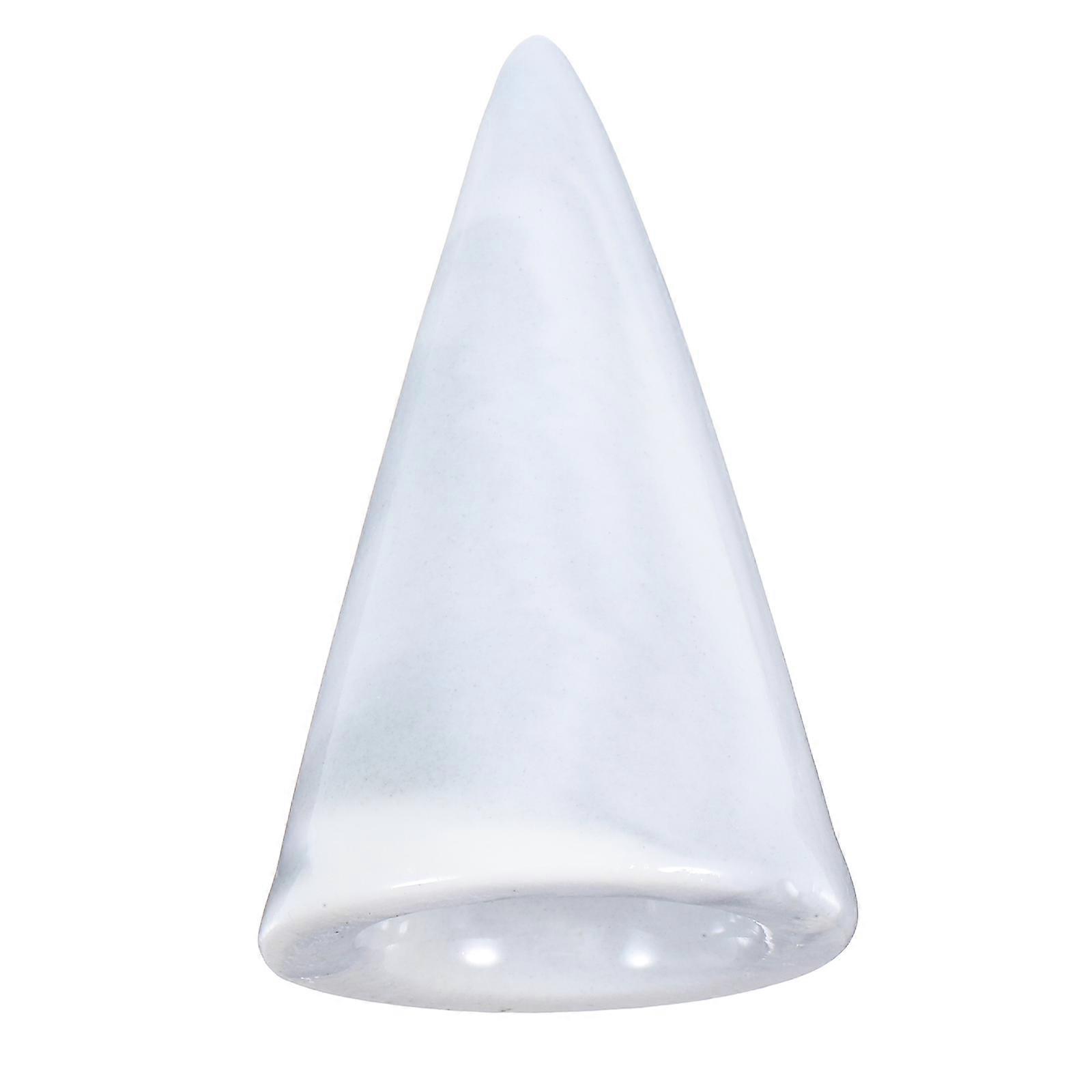 Ceramic Ring Rack Cone Shape Stand for Storage in Light Grey Color