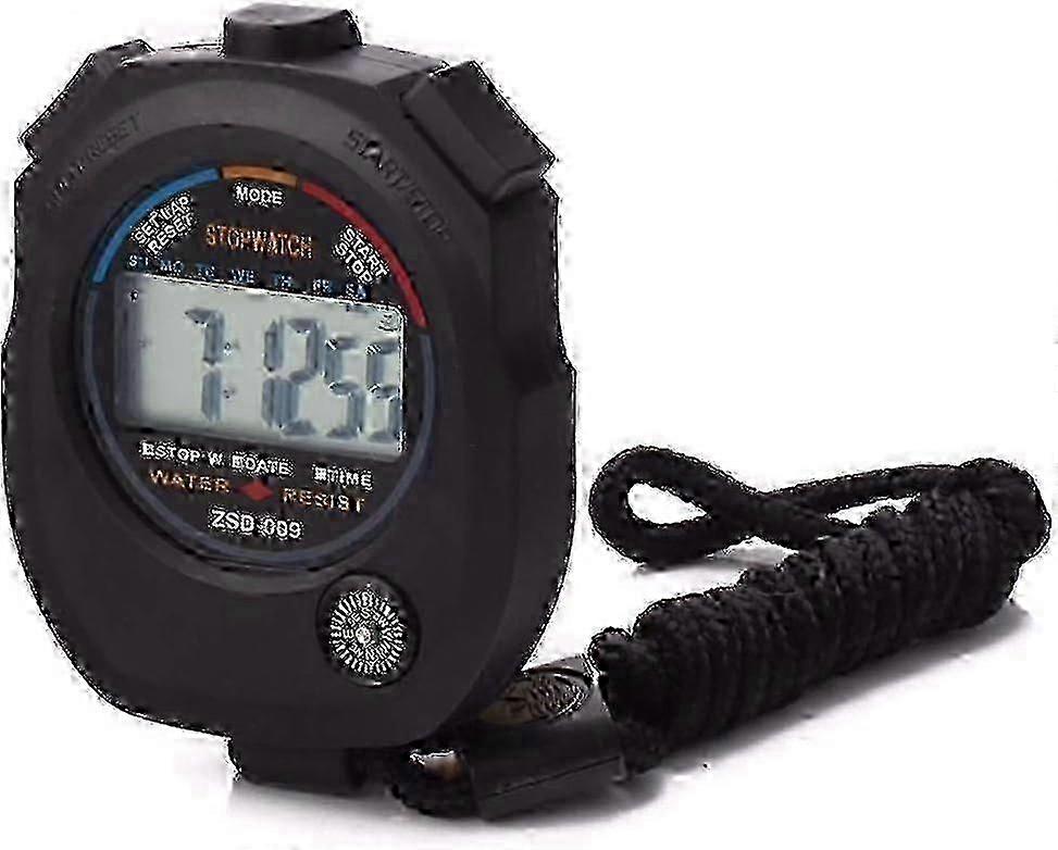 12 Pack Multi-Function Electronic Digital Sport Stopwatch Timer with Large Display, Date, Time and Alarm