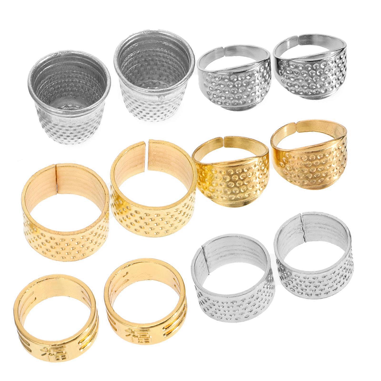 Durable Sewing Thimbles Finger Protector Tools for Sewing Use 12Pcs Set