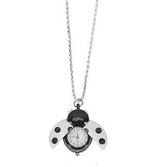 Vintage Pocket Watch for Kids Featuring Ladybug Design with Quartz Movement