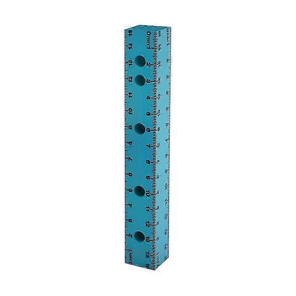 Multi-functional Four-sided Compass Ruler, Wooden/Acrylic Precision Positioning Tool with 4 Sided Scale for Hinge Alignment
