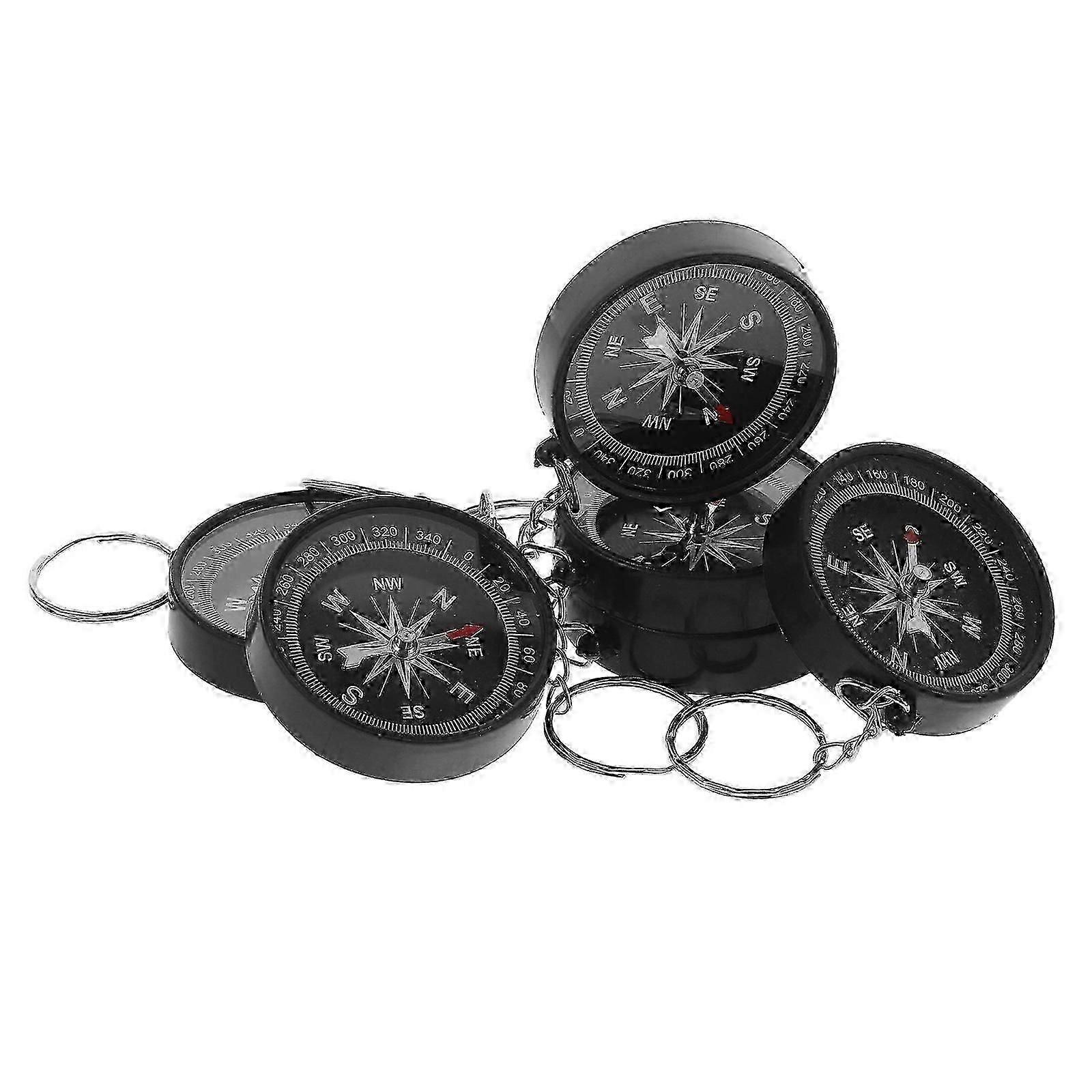 Key Chain Decor 6Pcs Compass Keychain For Festivals Assorted Color Practical Gift