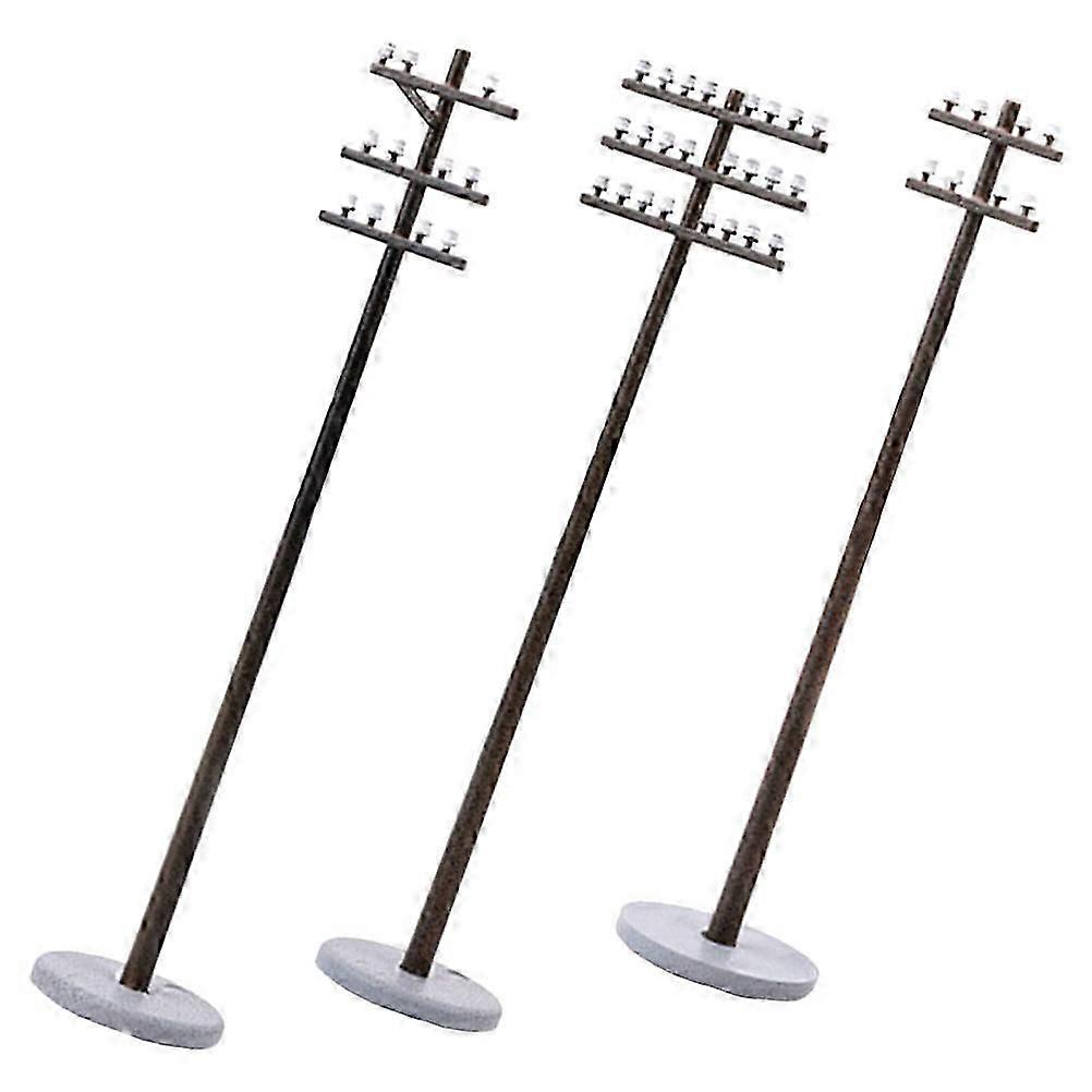 Mini Wire Pole Abs Cylindrical for Bonsai Diy Material 3Pcs
