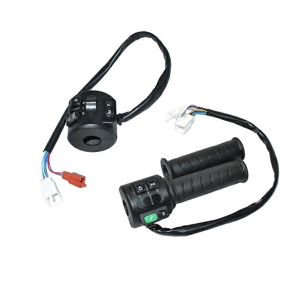 Handle Throttle Accelerator with Three Speed/Reverse/Parking/Horn/Light Function for E-Scooter Motorcycle Moped
