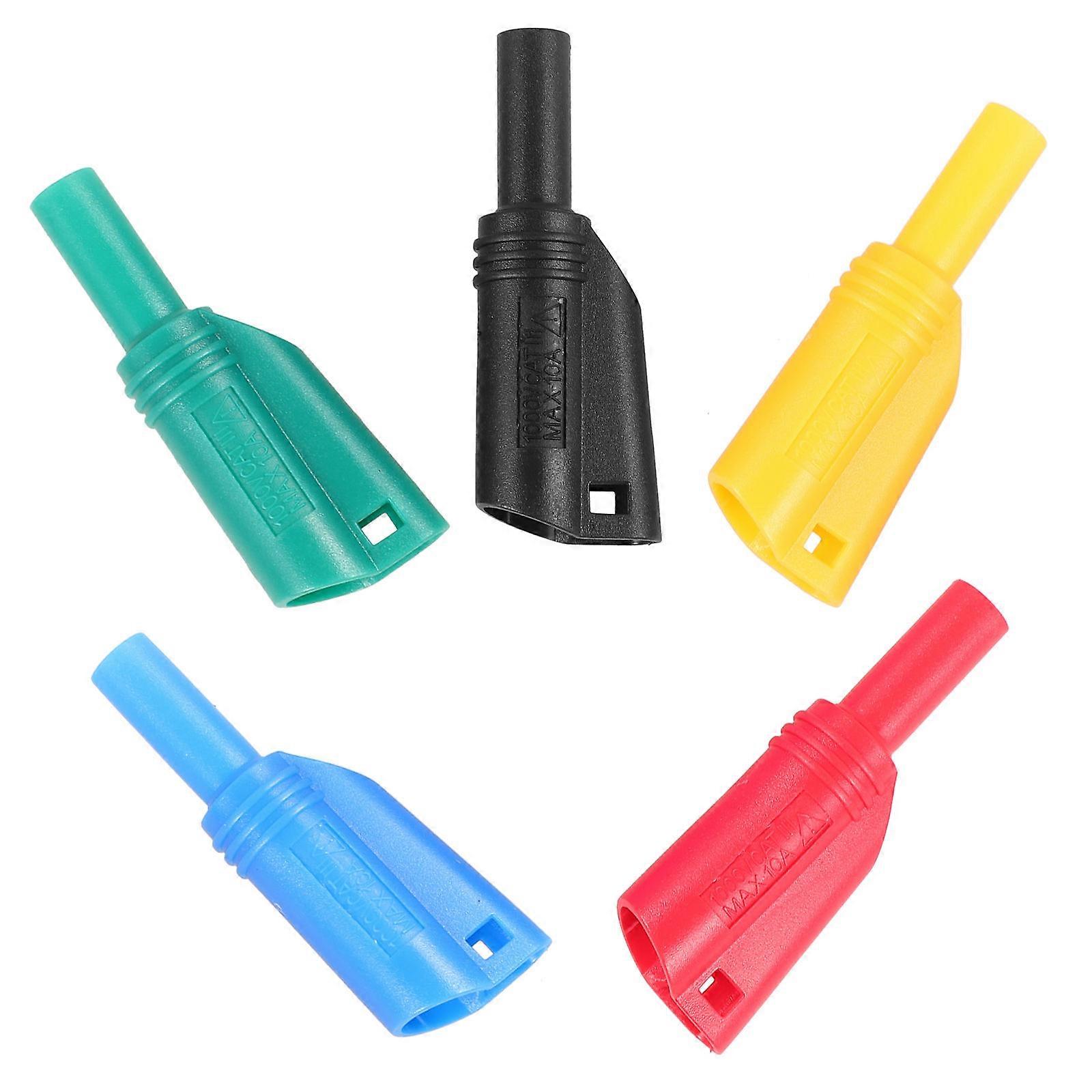 5pcs Multimeter Banana Plugs Connectors Banana Plugs Multimeter Test Leads Banana Plug Adapters