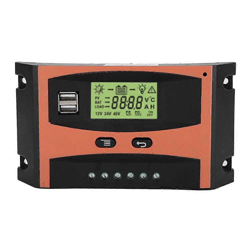 12V/24V MPPT Solar Panel Regulator LCD Screen Auto Battery Controller 40A