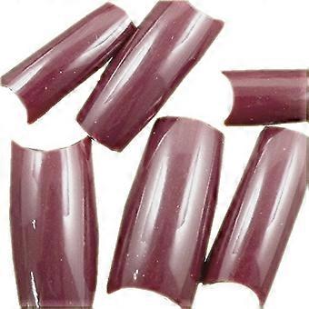 Brick Brown French Nail Tips Set 500pcs Acrylic Nail Tips Wide Size Range Precolored for Salon Use