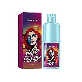 Hair Dye, 2 Pieces of Plant-based Hair Dye (Brown), Natural Color, Easy for Beginners