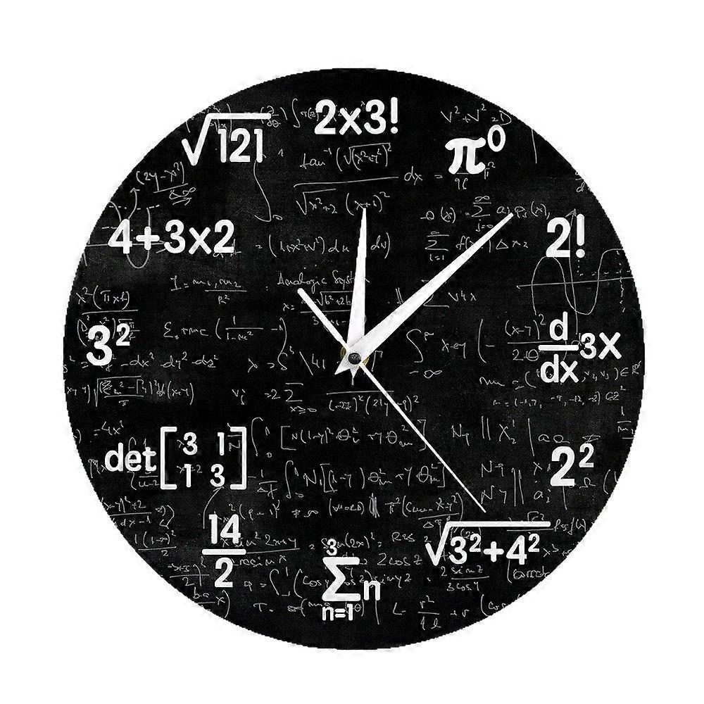 Math Equation Wall Clock | Creative Blackboard Design with Formulas | Silent & N