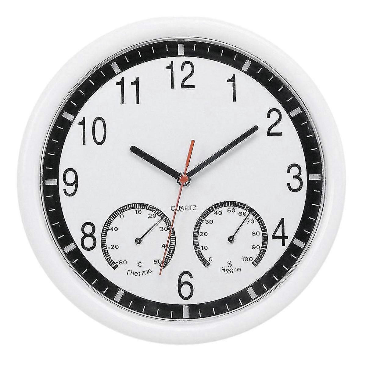 Stone Clock Silent Wall Clock Accurate Thermometer Humidity Indoor