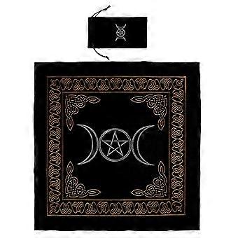 1 Set Tarot Table Cloth Divination Altar Velour Tablecloth with Tarot Cards Storage Bag