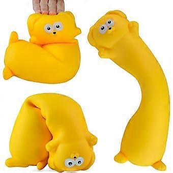 Giant Stretchy Dog - Stretches Up to 5 Feet Long - Huge Jumbo Sized Yellow Squishy Toy Puppy, Stretch and Squeeze for Stress Relief - Fun Sensory Fid