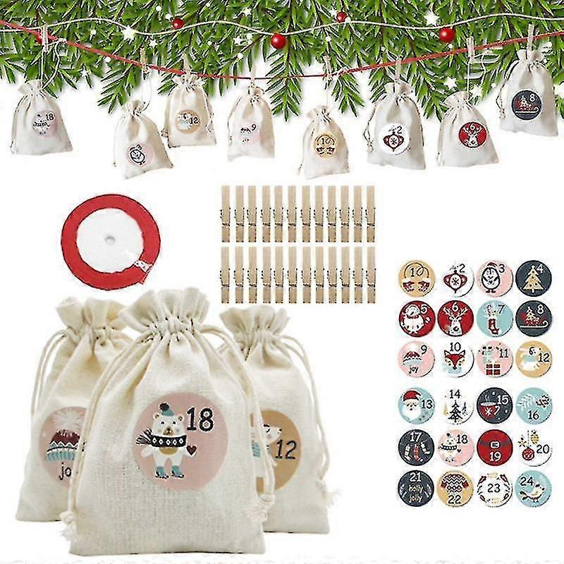 Jul advent kalenderpåsar, presentpåsar