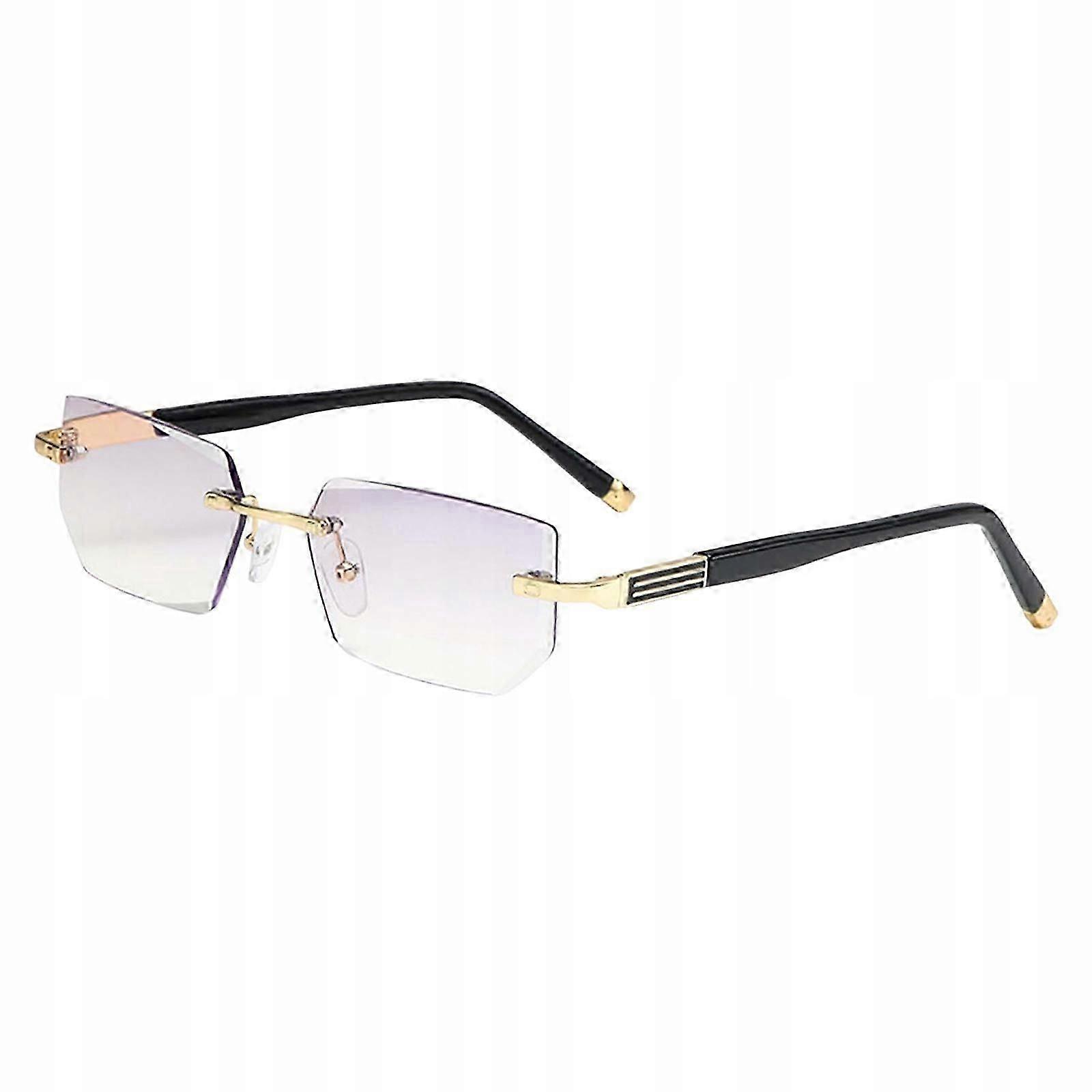 O-blue rectangular glasses without frames dl [MI]