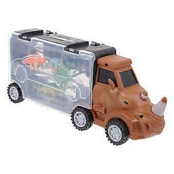 Animal Container Truck Toy For Boys Festival Gift 10.8X4.5X5.1in With Carrying Handle 2 Sets