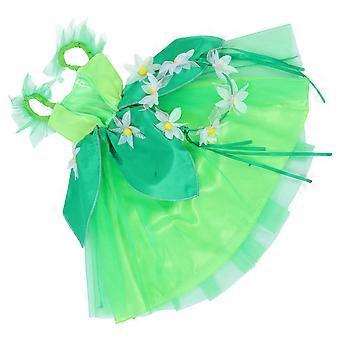 1 Set Fee Kostüm für Kinder Rock für Mädchen Bühne Performance Outfit Urlaub Party Cosplay Requisite Dress Up Kostüm Fairy Rock