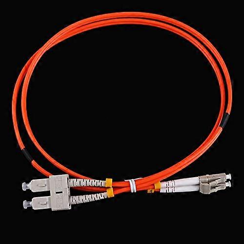 Orange LC SC Duplex Multimode Fiber Optic Patch Cable 62.5/125 Micron PVC Jumper 5M Speed Data