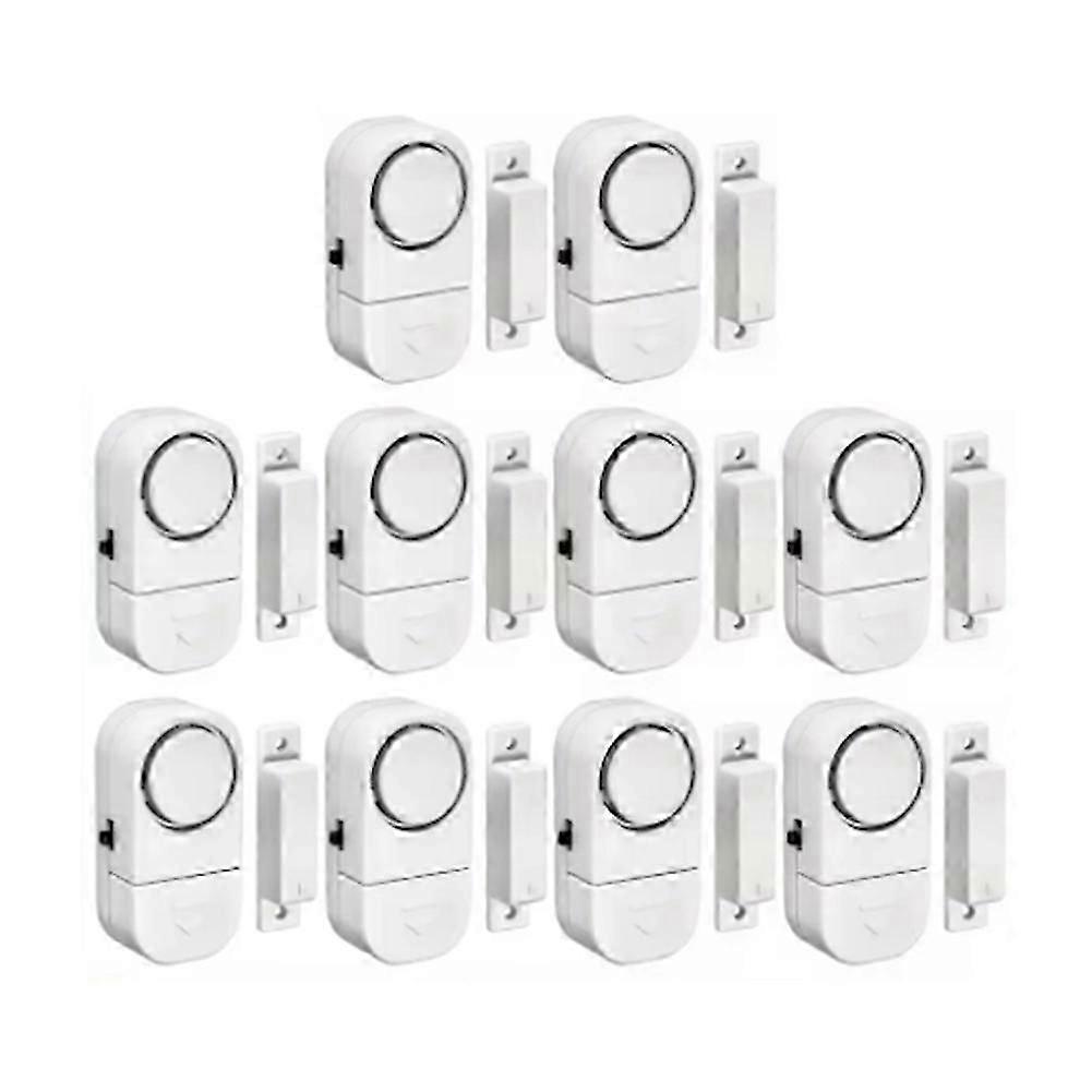 90db Wireless Security Alarm Door Window Sensor Magnetic Opening Sensor Enhanced 10Pcs