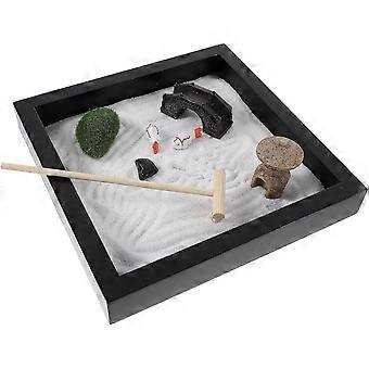 Mini Kit da tavolo da giardino zen giapponese Sand Rake Stones Decorative Landscape Meditation Office Decor