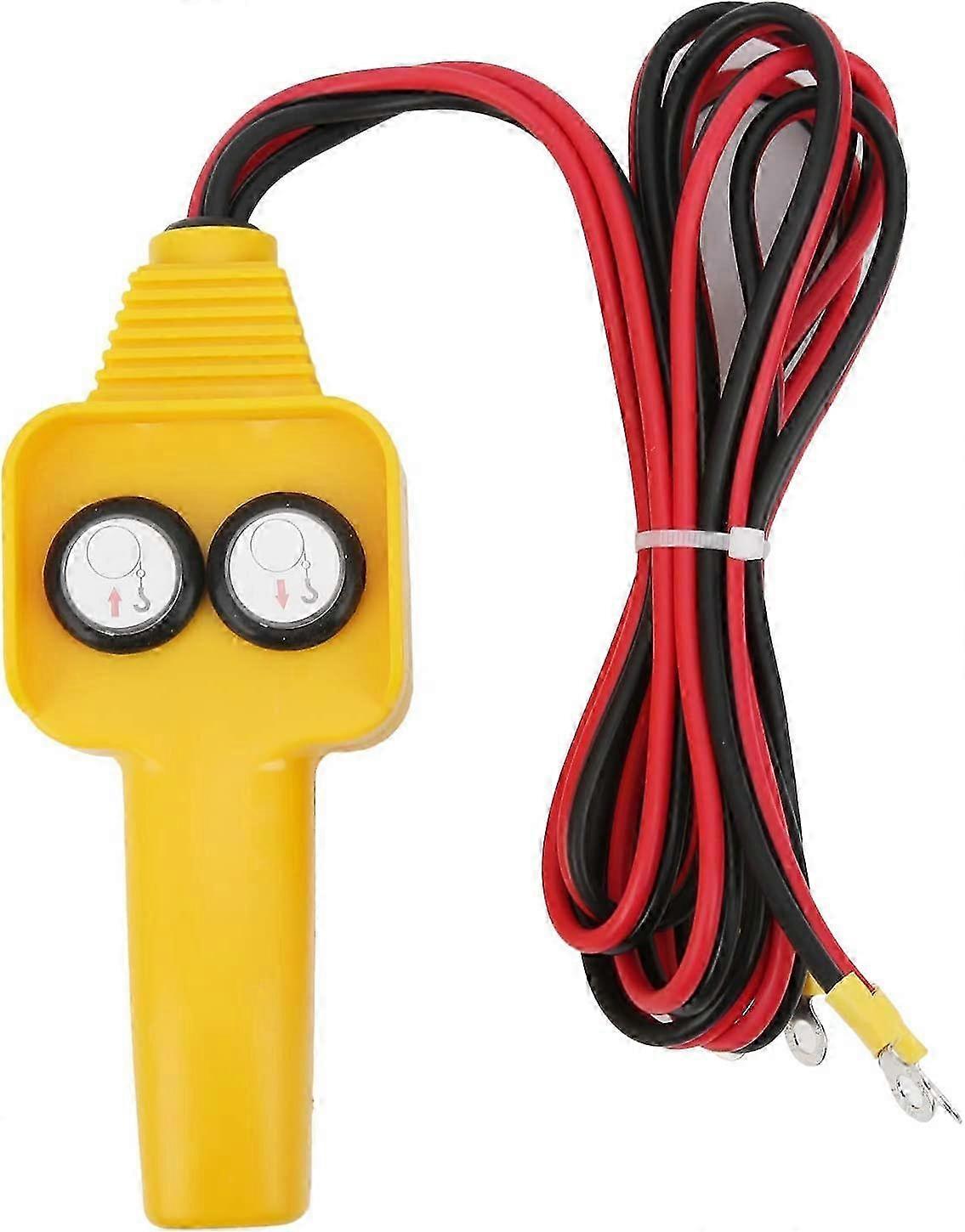 Wired Winch Remote Control Handle, Button Type Winch Controller for Vehicle, Yellow