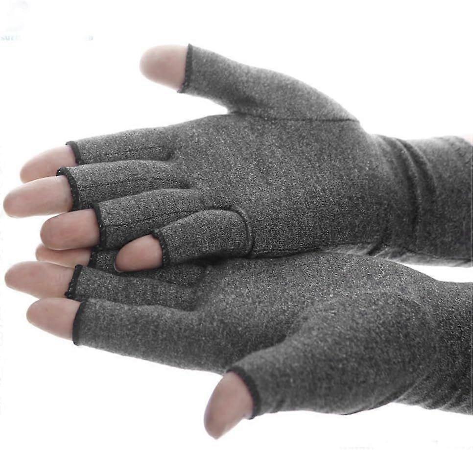 Compression Arthritis Gloves for Hand Therapy Grey