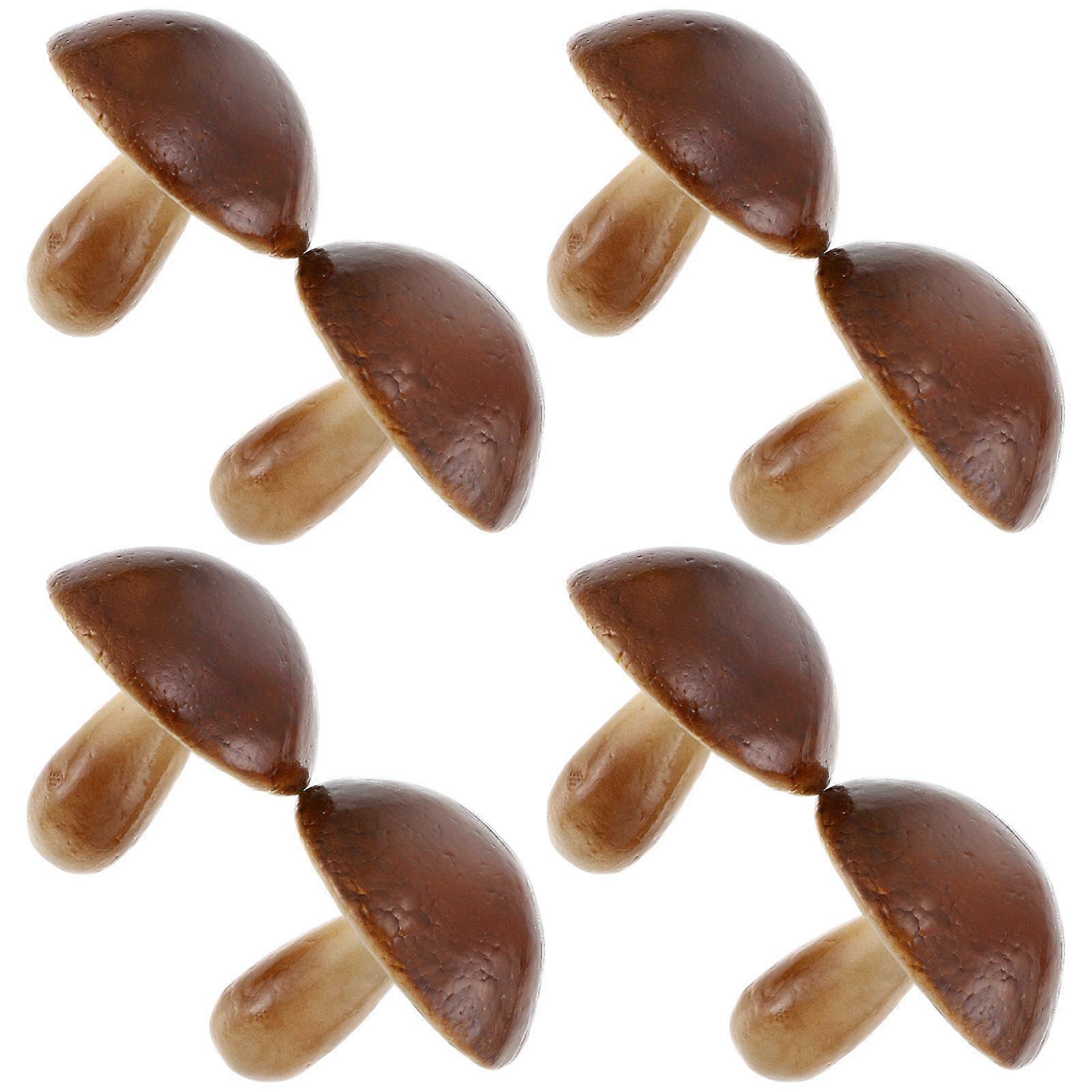 Simulation Mushroom Model Coffee Artificial Mushroom Decor for Home 8Pcs