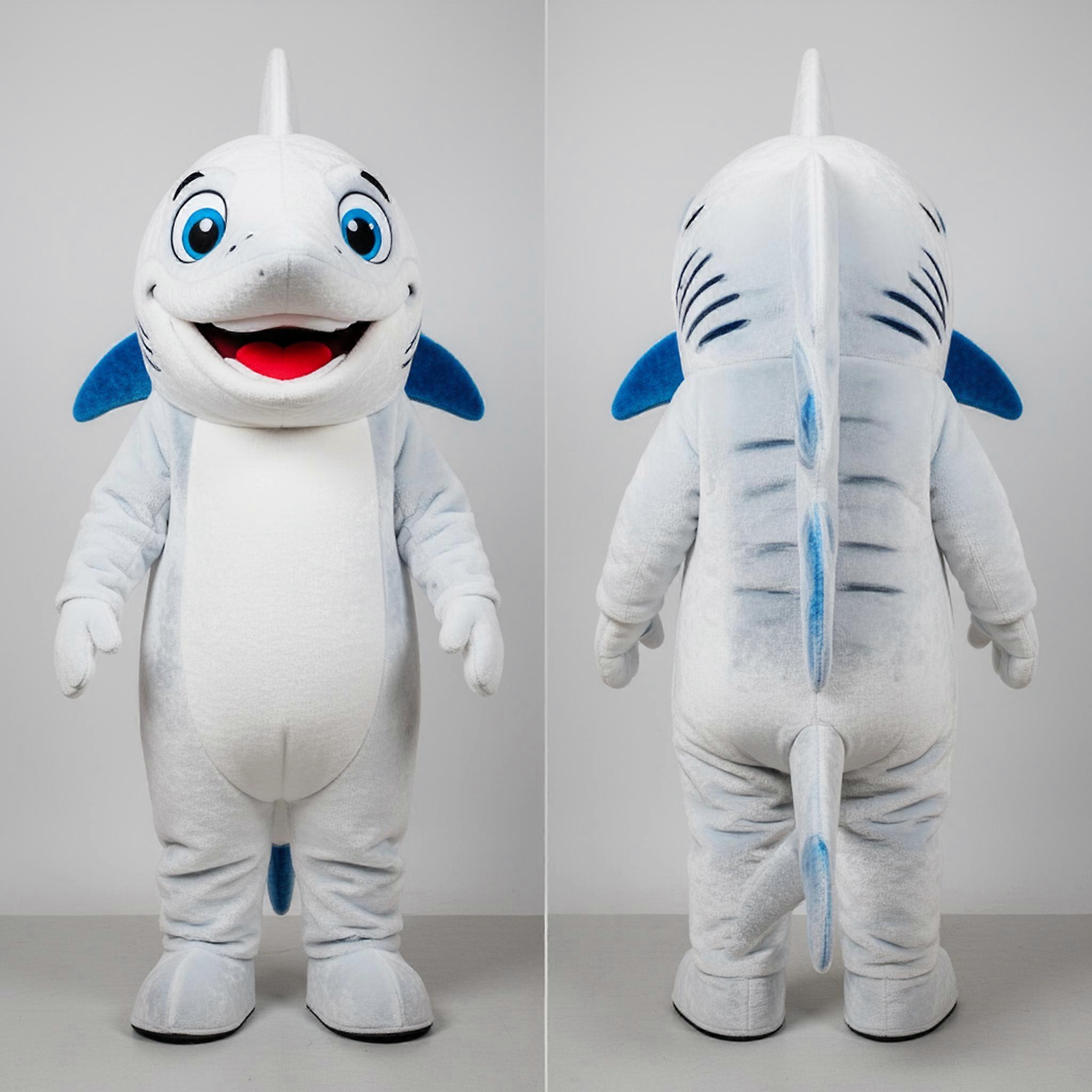 MASTICOT Silver White Sleek Barracuda Mascot