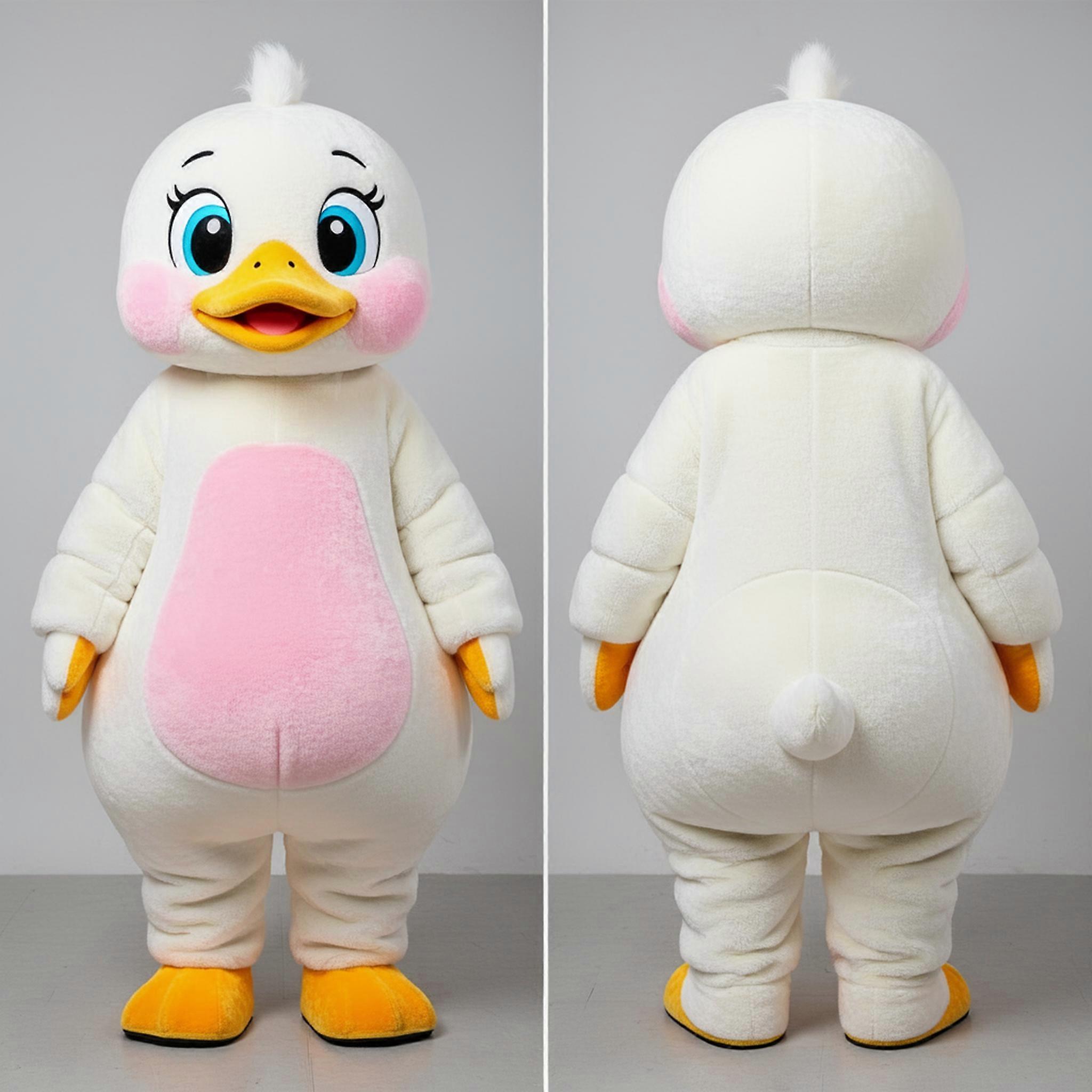 MASTICOT Snow White Rounded Gosling Mascot