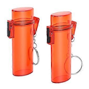 Waterdichte houder, herbruikbare plastic opbergdoos, klein formaat, voor wandelen, kamperen en reizen (rood)