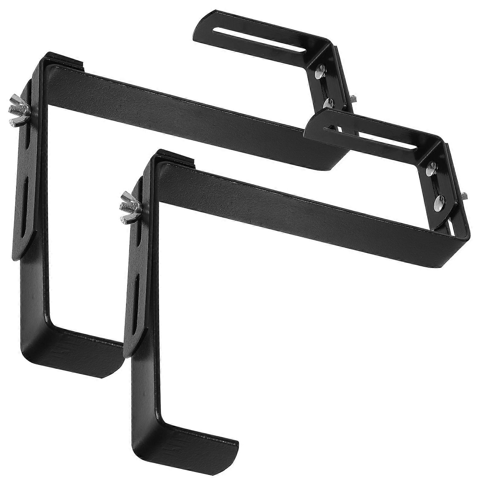 Black Iron Hanging Plants Bracket Wall Planter Hook 2Pcs Set
