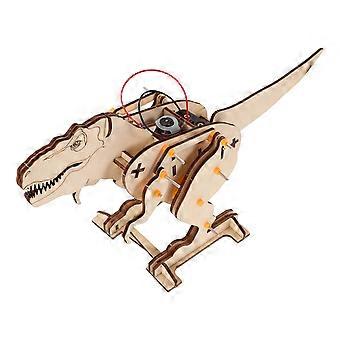4-delige houten dinosaurus STEM-bouwsets voor kinderen, STEM-wetenschap doe-het-zelf bouwspeelgoed
