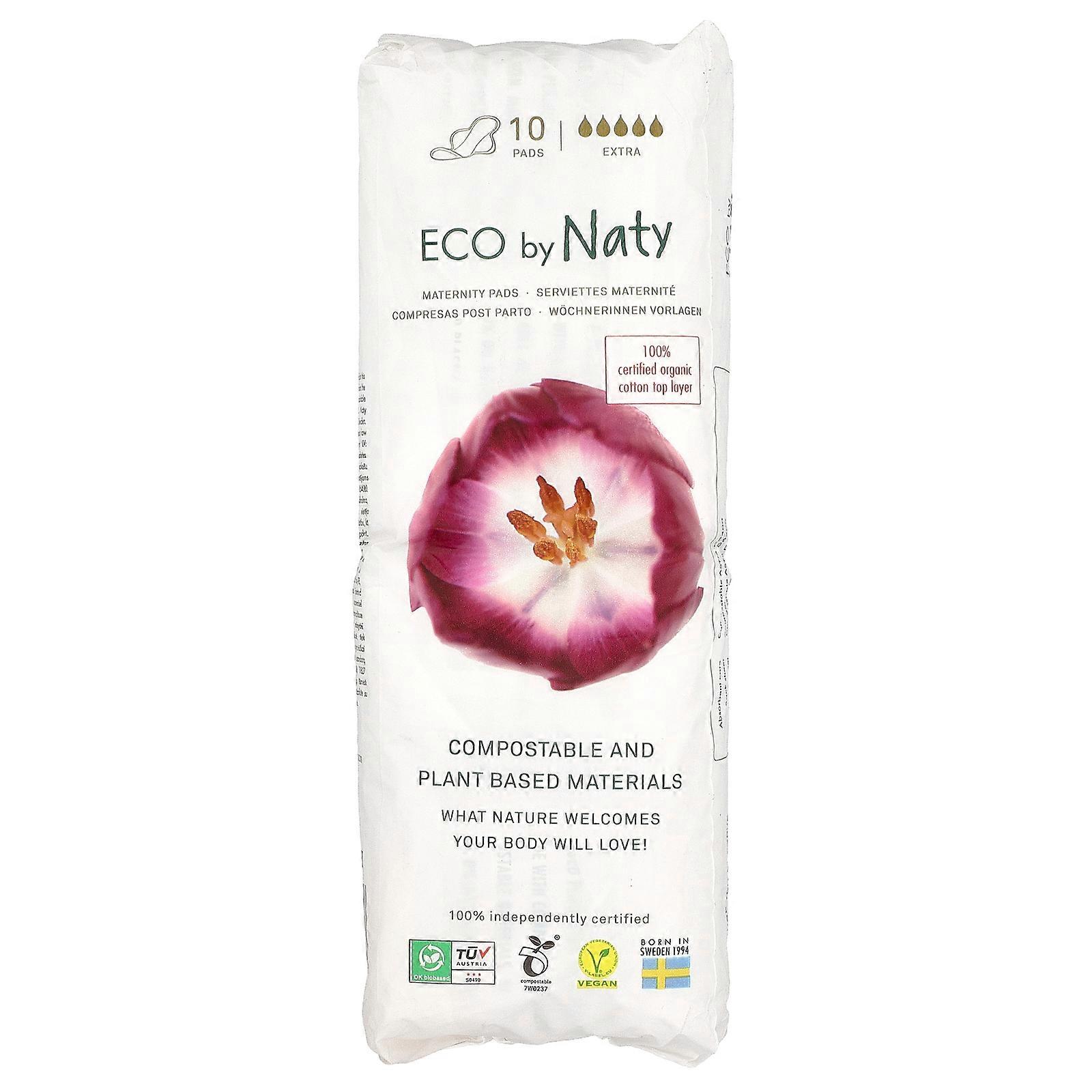 4 x Naty, Maternity Pads, Extra, 10 Pads
