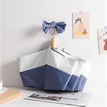 Travel Umbrella for Women, Compact Foldable Sunshade with UV Protection and Windproof Frame