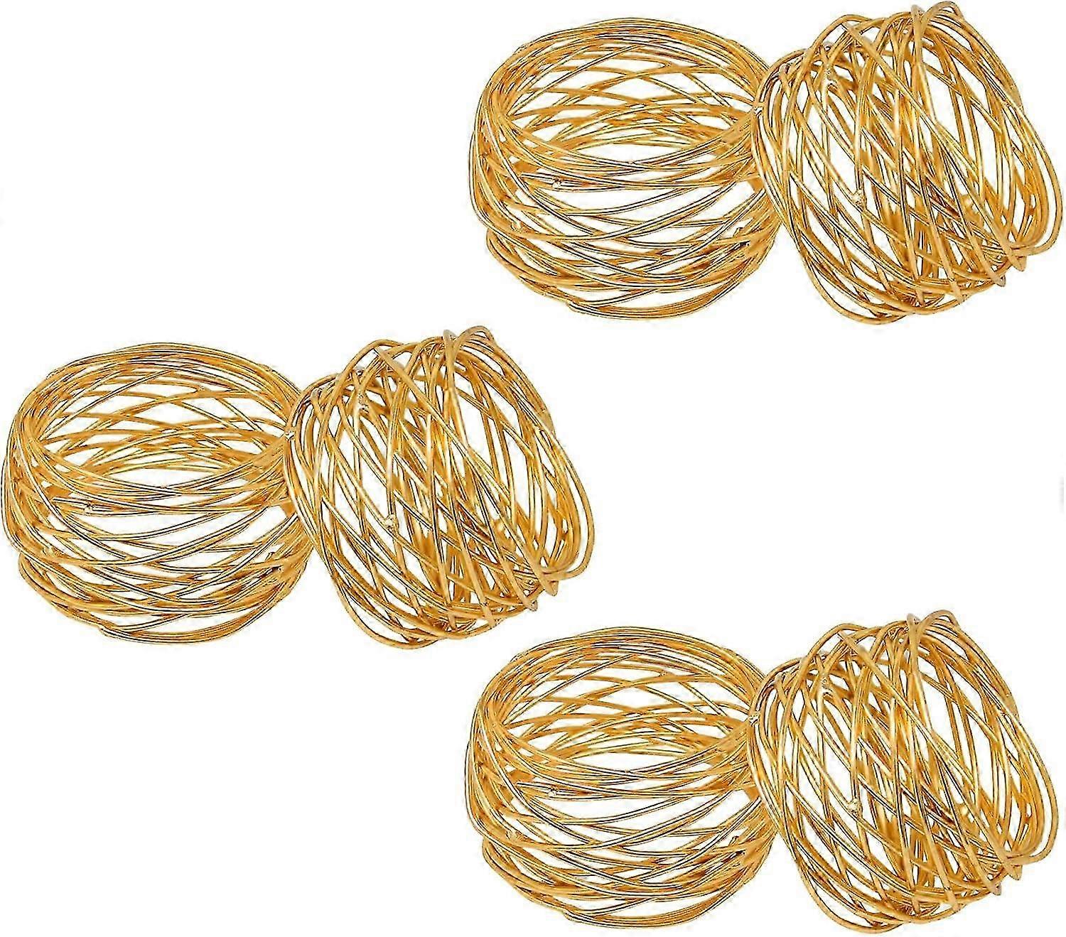 Wire Mesh Napkin Rings Set