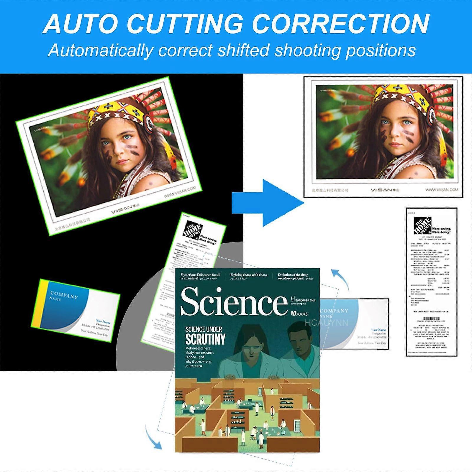 Speed A3 A4 Book Scanner with 16MP HD Sensor, AutoFlatten Page Correction and MultiLanguage OCR