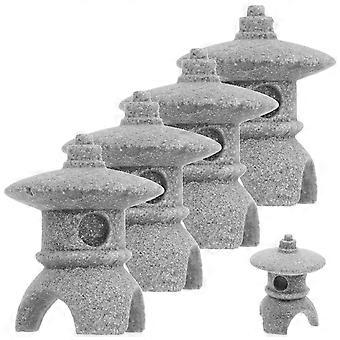 Miniature Simulation Landscape Pavilion 5Pcs for Decoration with Sandstone