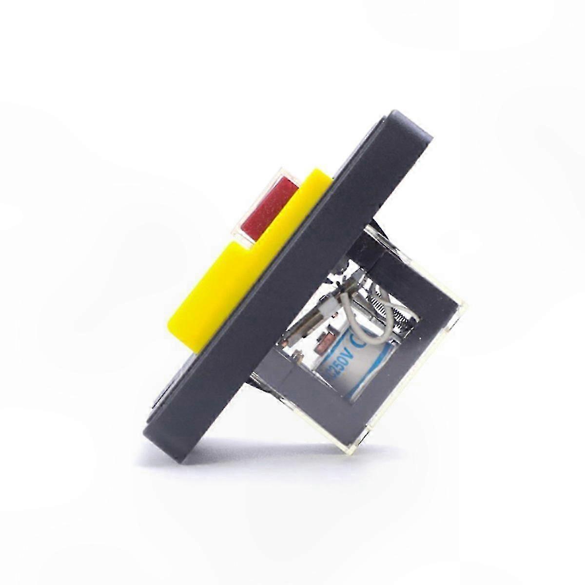 Waterproof AC250V 6A Push Button Switch, Electromagnetic Tool Switch with Power Outage Protection