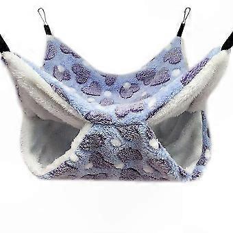 Warm Cozy Comfort, Triple-Layer Fleece Hammock Bed and Hanging Cave Accessories for Guinea Pig and Small Pet Cages