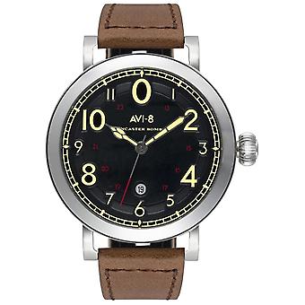 Lancaster bomber Japanese Quartz Analog Man Watch with AV-4067-02 Cowskin Bracelet