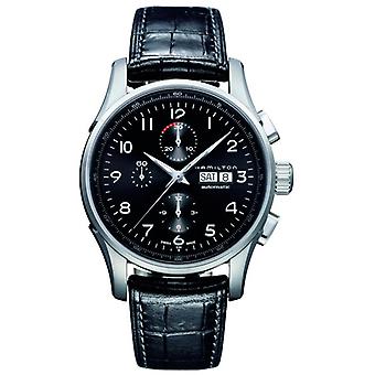 A. Hamilton Jazzm Master Black Automatic Analog Man Watch with Cowskin Bracelet H32716839