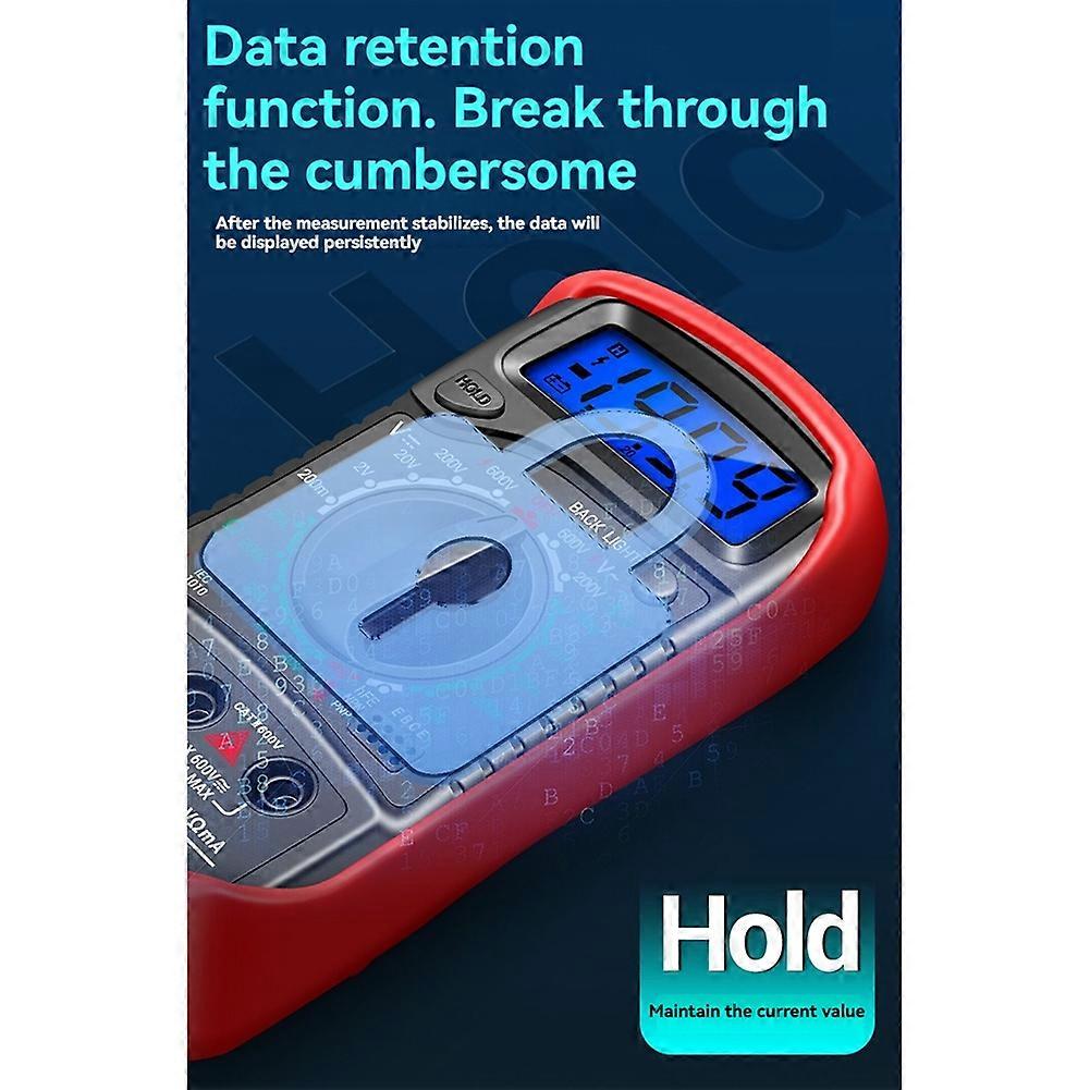 XL830L Digital Multimeter AC/DC Voltmeter Current Diode Triode Meter Tester HFE Transistors Test Tools