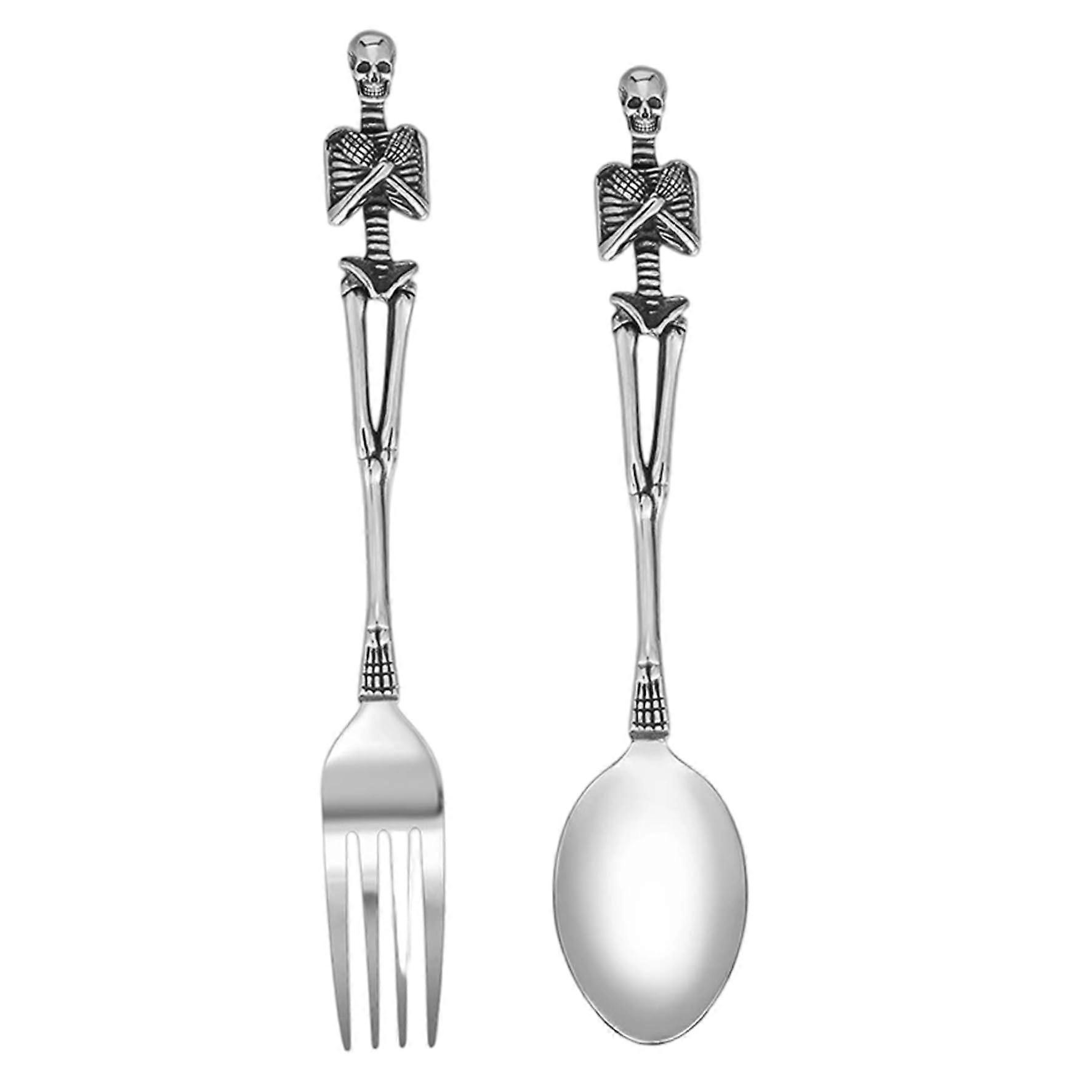 Durable Skull Motif Cutlery Set