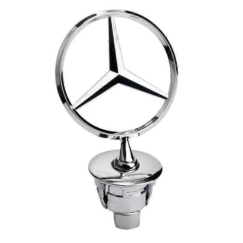 1 cache-culasse en forme d'étoile - Écusson. Logo chromé pour l'avant du capot de voiture. Marqueur pour capot. Compatible avec les modèles Mercedes-Benz Classe C, E, S (W204, W205, W212, W213, W211, W220, W223), ainsi que les modèles BF1 et F55.
