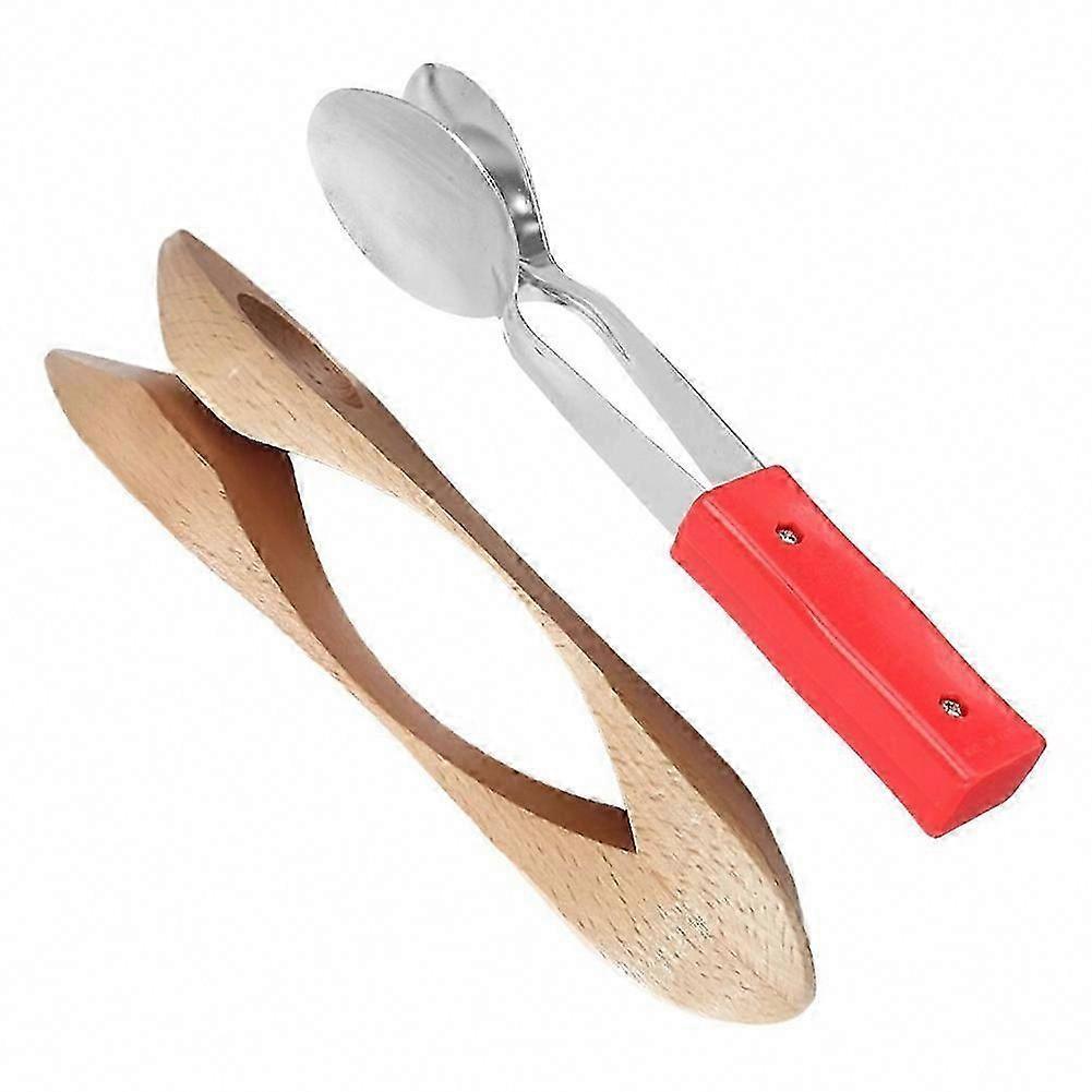Traditional Folk Percussion Spoons Pair