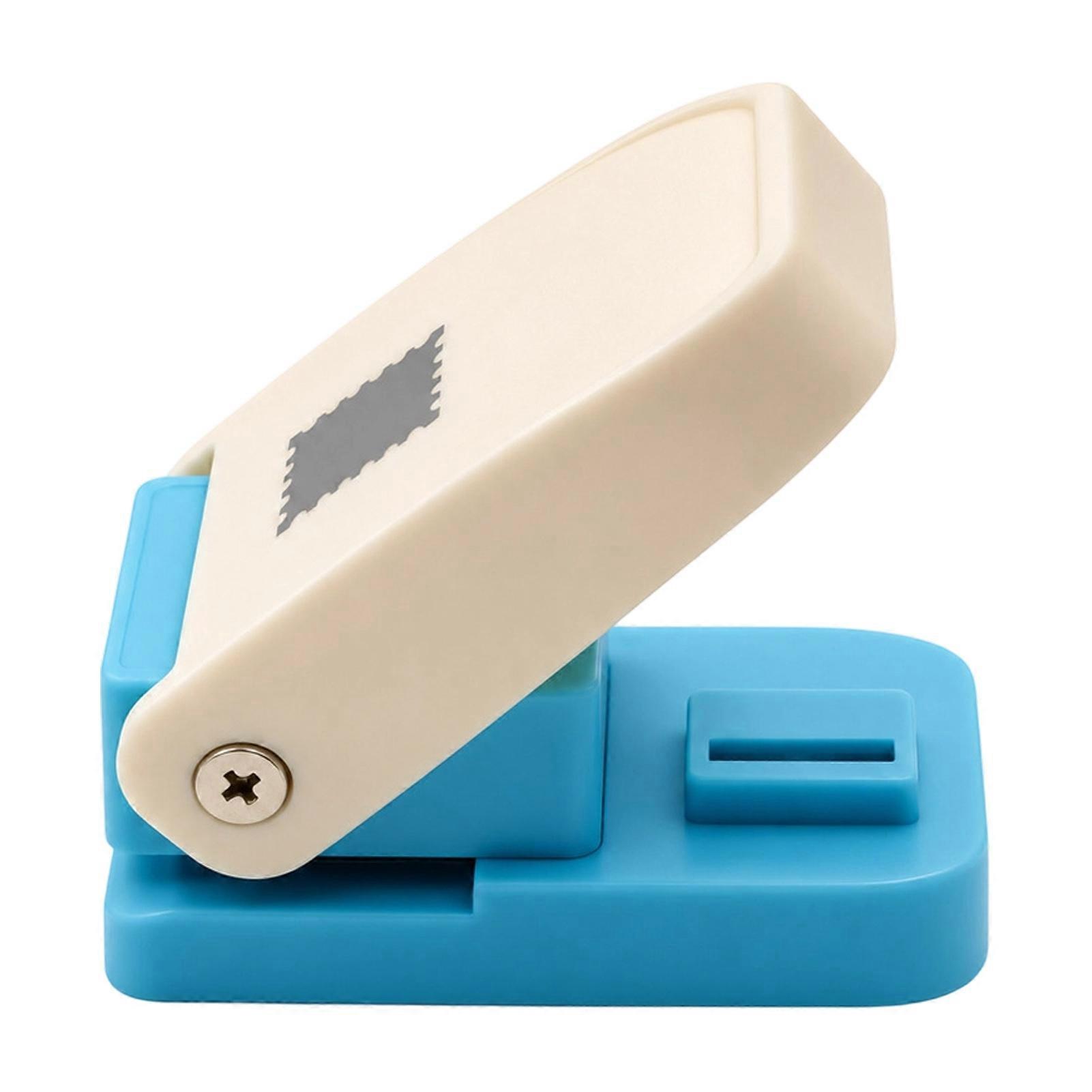 Easy Press Rectangular Postage Stamp Punch Square Puncher Safety Lock