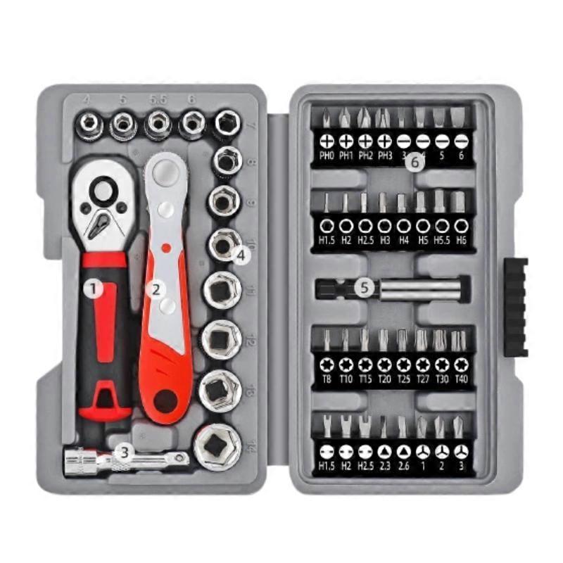 1/4 Inch Socket Wrench Tool Set Screwdriver Bits Hardware Repair Tools