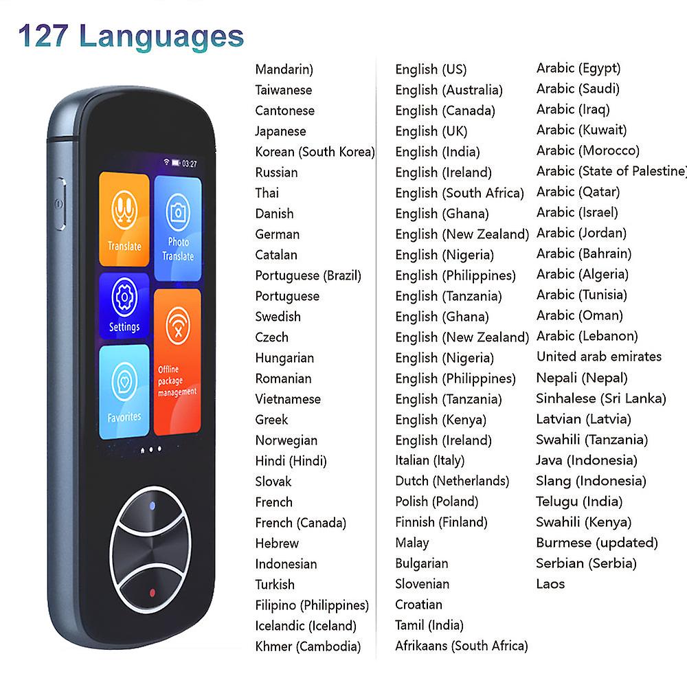 Smart Voice Translator Pen Multifunction Offline Translation Real Time Language Translator Business Travel Abroad