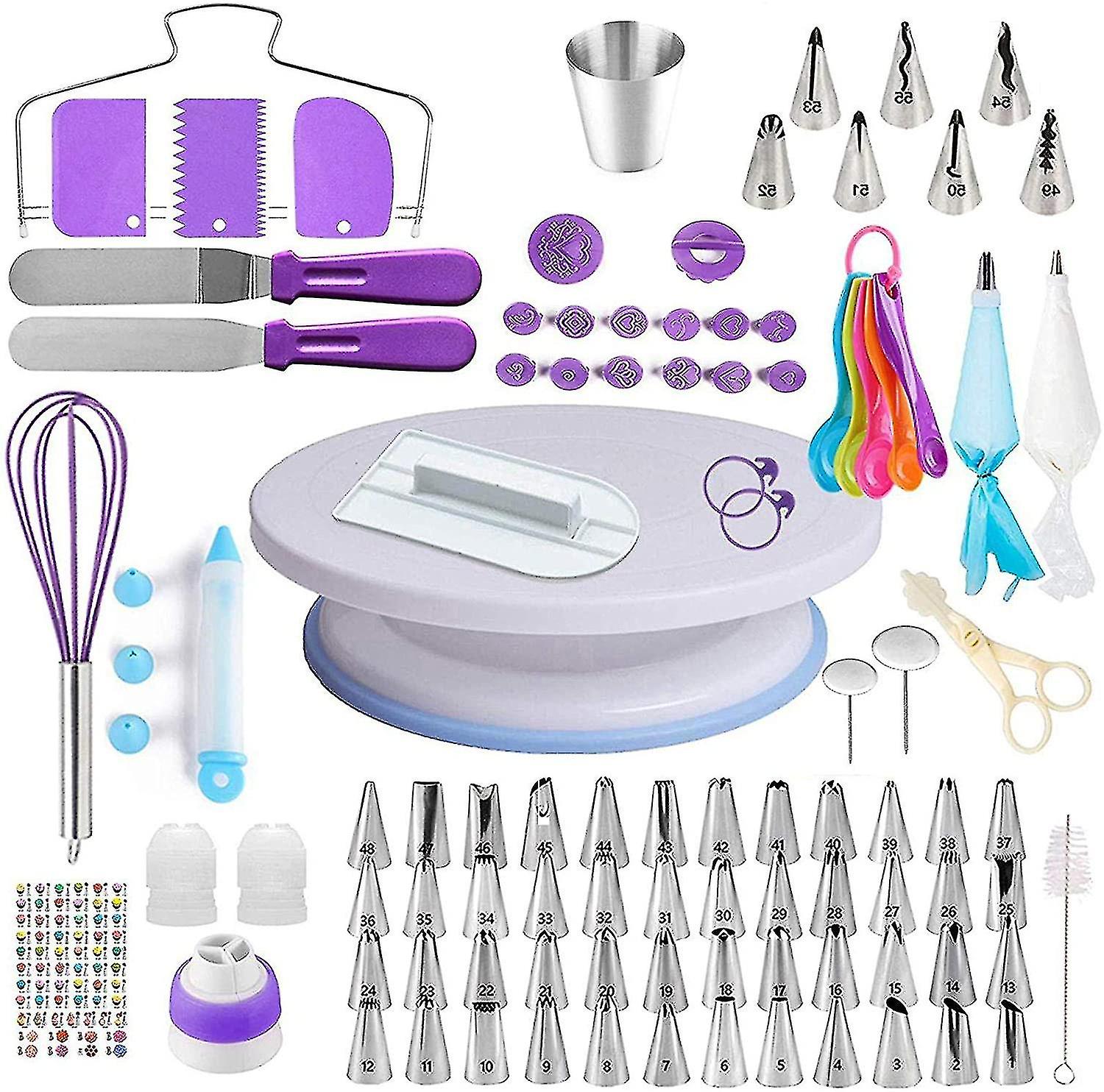 137 Piece Cake Turntable Set Decorating Mouth Decorating Baking Tools